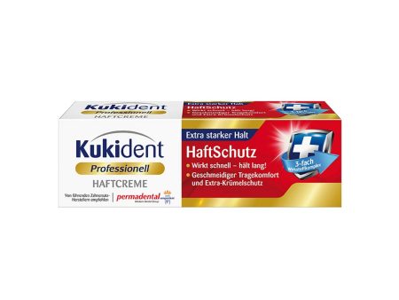 Kukident Crema Adhesiva para Prótesis Dentales, 40 g Embalaje Deteriorado (Cad: 31 05 2027) For Sale