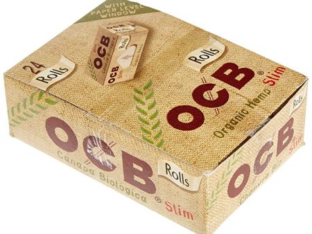 (Falta 1 libro, incluye 23) Ocb 1009 - Rollos de Papel de Fumar Delgado de Cáñamo Orgánico sin Blanquear Embalaje Deteriorado Sale